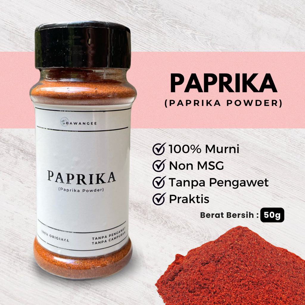 

Paprika Bubuk Bumbu Rempah Asli Organik Murni 50g