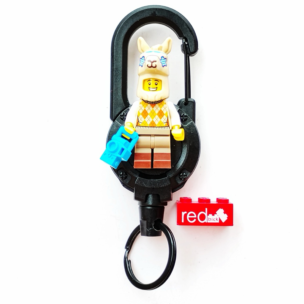 Gantungan Kunci / Bagcharm LEGO Llama Vest Carabiner Keychain