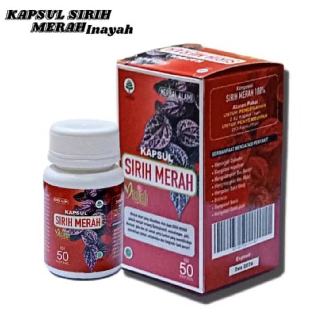 KAPSUL SIRIH MERAH / DAUN SIRIH MERAH 50 KAPSUL [EXPIRED DES 2025]