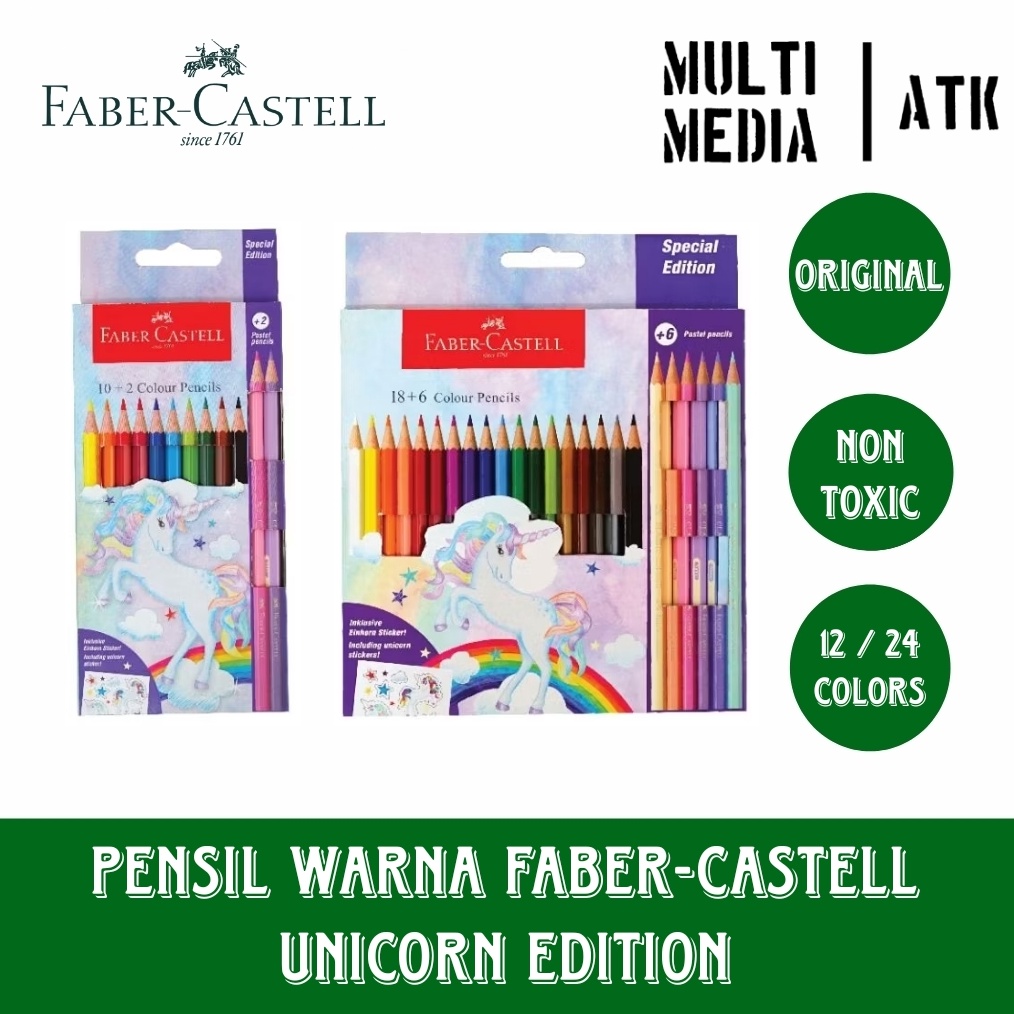 

KODE G74P PENSIL WARNA FABERCASTELL PENCIL COLOUR UNICORN EDITION