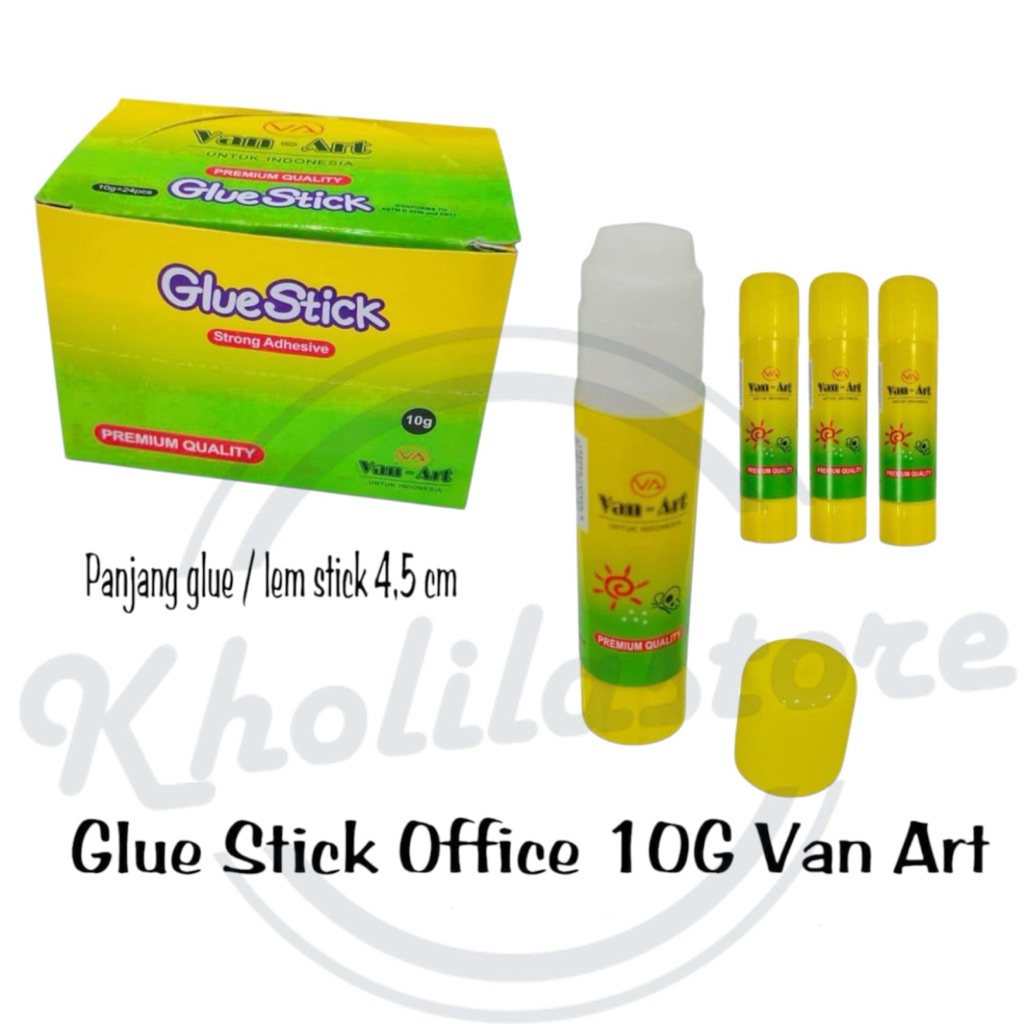 

(24 pcs) Lem Glue Stick Kecil Van Art 10gr / Glue Stik Office