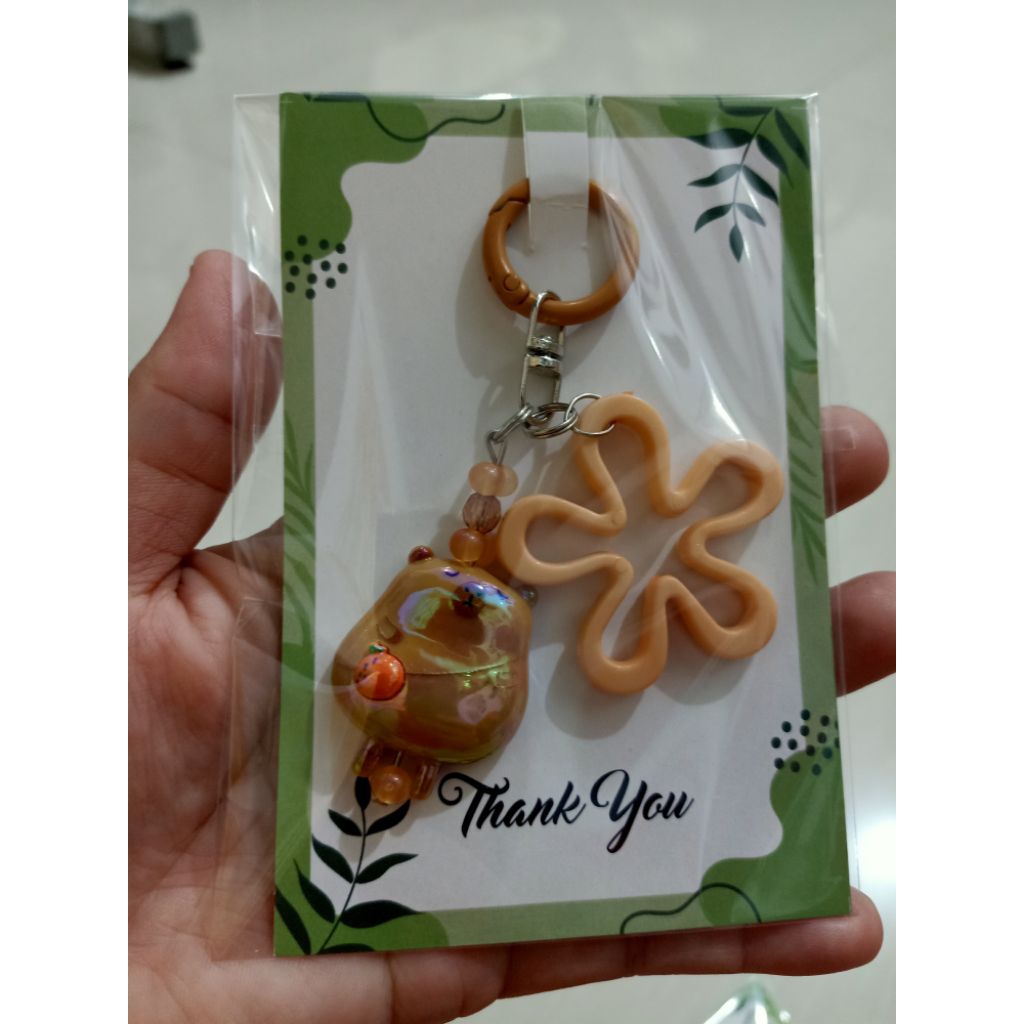 Gantungan Tas, Kunci.clay cafebara.+ kartu