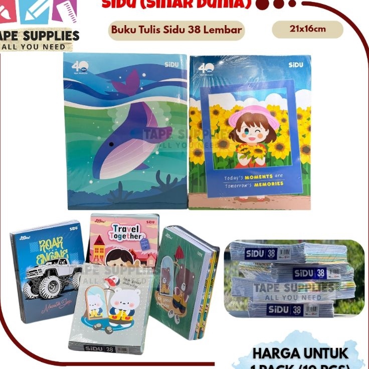 

Buku Tulis SIDU 38 LEMBAR 1 PCS READY COD