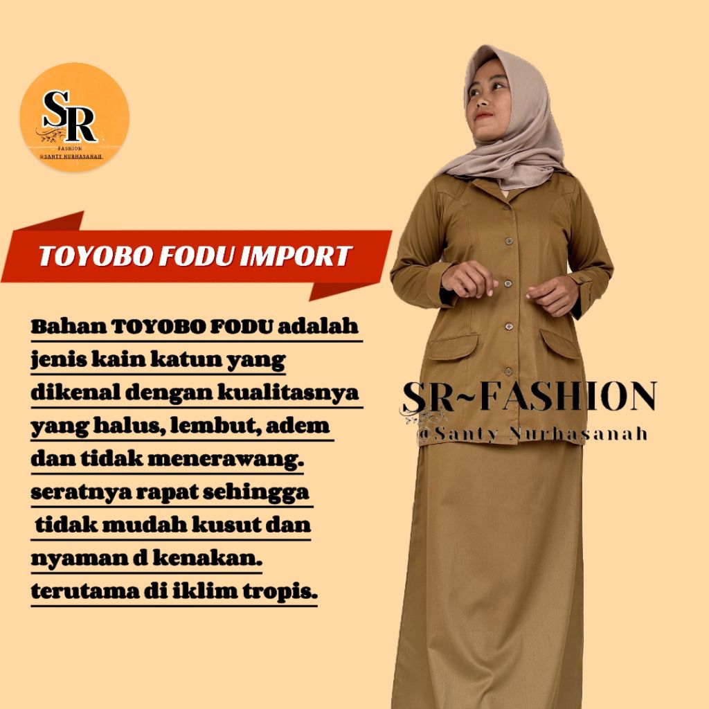 RB Baju Setelan Pns wanita Saku bawah