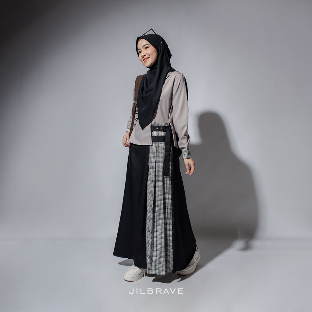 Jilbrave Amara Dress Gamis Preppy Casual Style Semi Formal Outfit Elegant