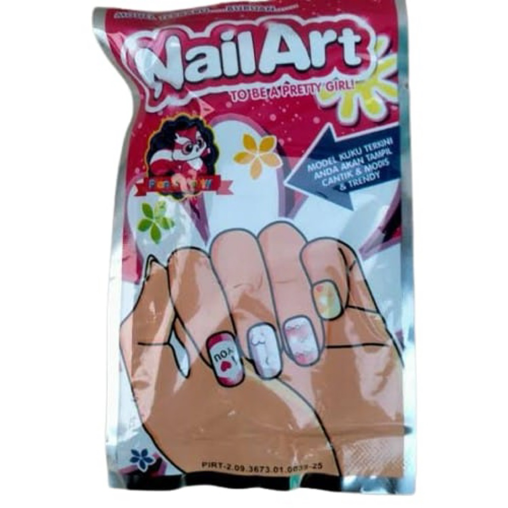 Sticker Kuku Candy Anak Nail Art Sticker Kuku Nail Mainan Anak
