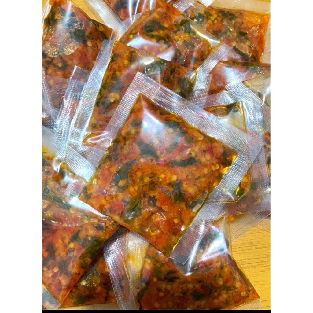 

Sambal pecak Kemangi Sachet 25gr-100gr