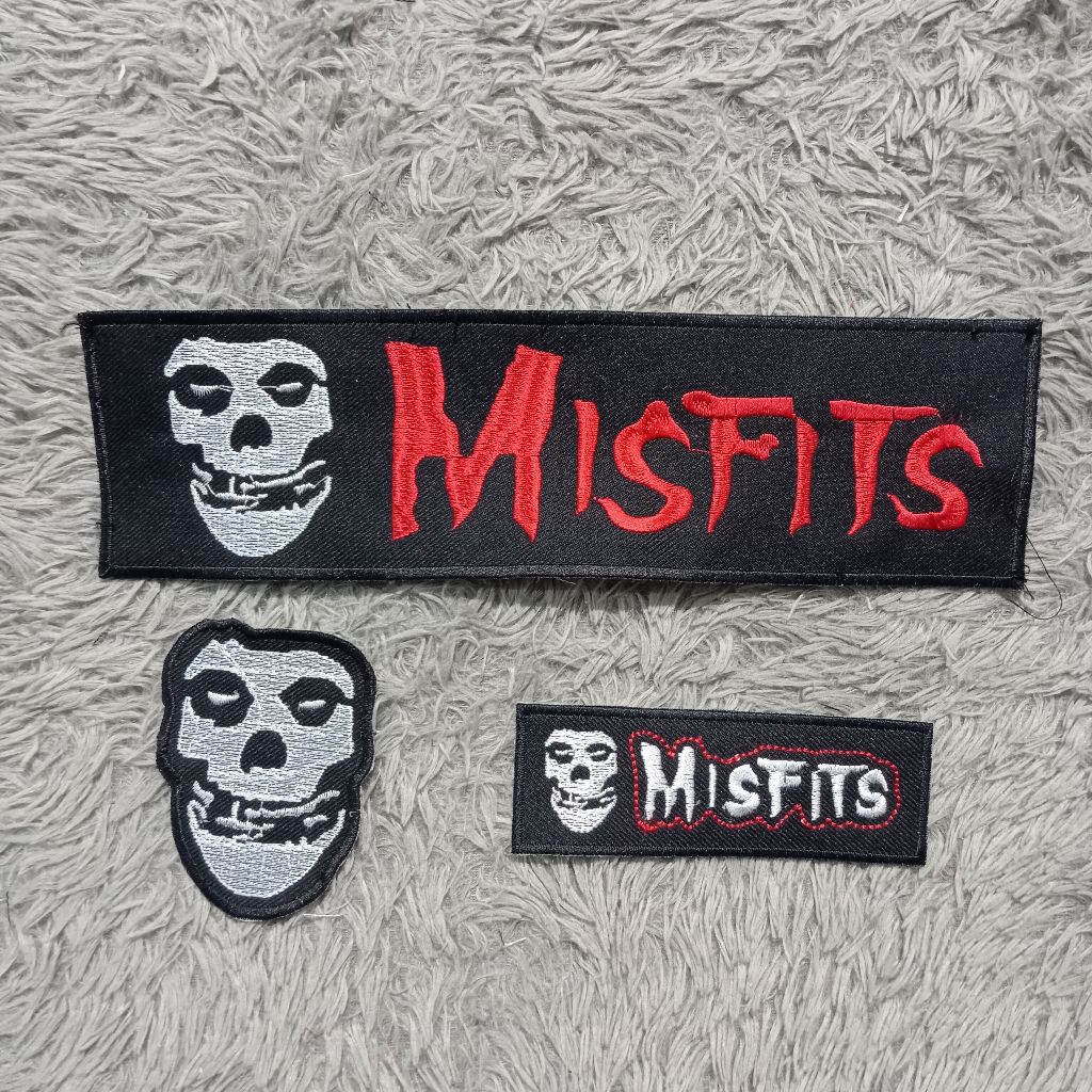 Back patch bordir set,emblem MISFITS, logo bordir misfits