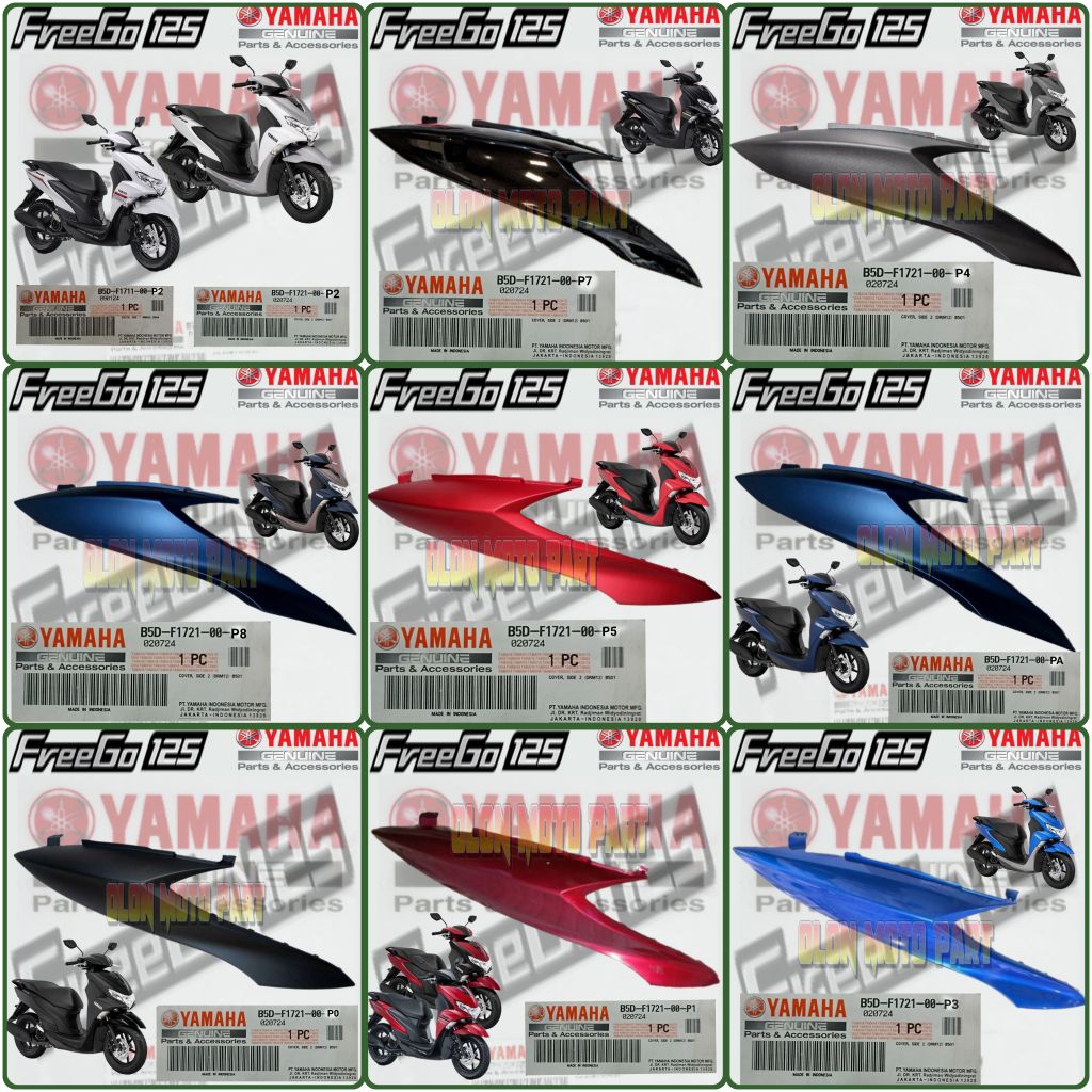 COVER SIDE 2 B5D-F1721-00, BODY BELAKANG FREEGO 125 V1 2019/2022 ORIGINAL YAMAHA GENUINE PART
