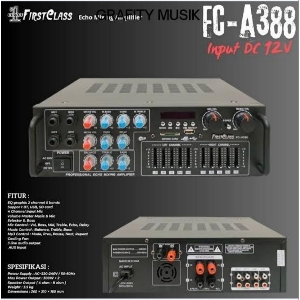 Amplifier Firstclass FC A 388 Original FIRSTCLASS FC A388