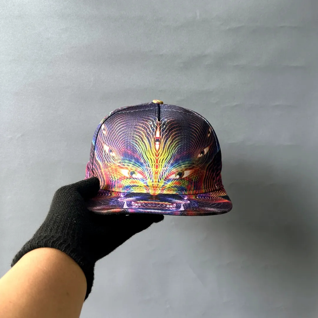 Topi Snapback Unisex Pria Wanita HIDDEN EYES AOP