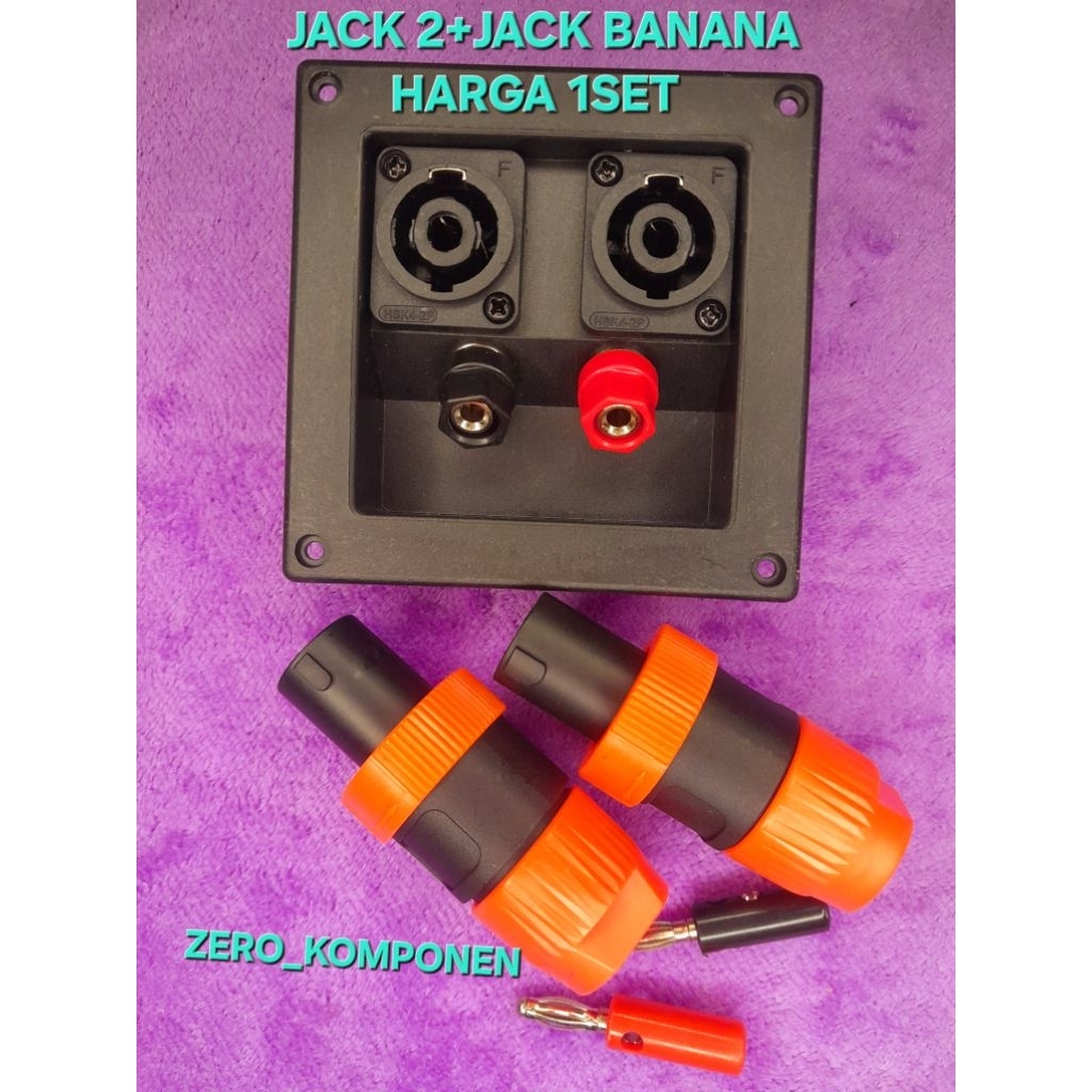 TERMINAL BOX SPEAKER + JACK SPIKON BAMBANG + JACK BANANA.1SET
