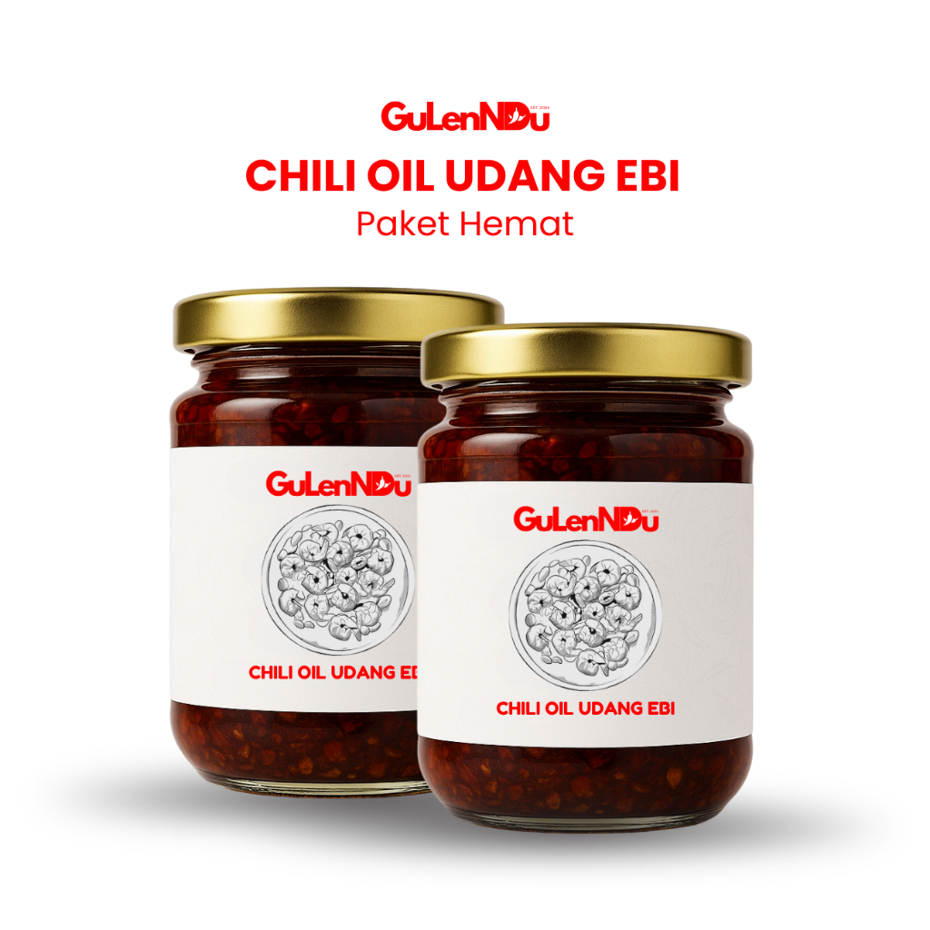 

Chili Oil Udang Ebi Halal Pedas Sambal Serbaguna Paket Hemat 2 Botol Masing Masing 200 Gram