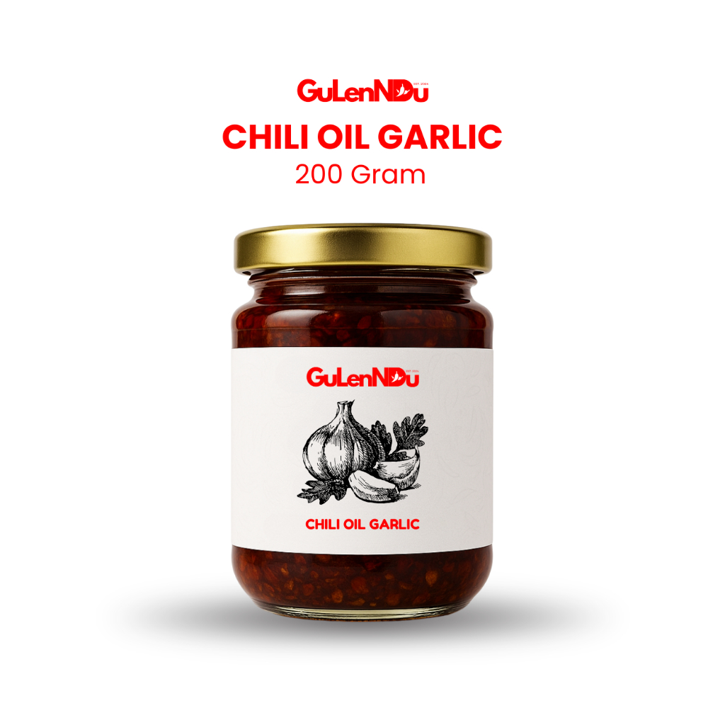 

Chili Oil Garlic 200 Gram Halal Pedas Sambal Serbaguna Bisa Instan COD