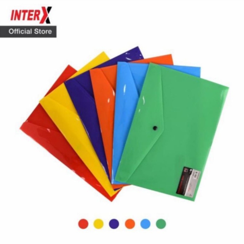 

KODE Q33W Inter X map kancing Folio F4 Opaq solid isi 12 pcs