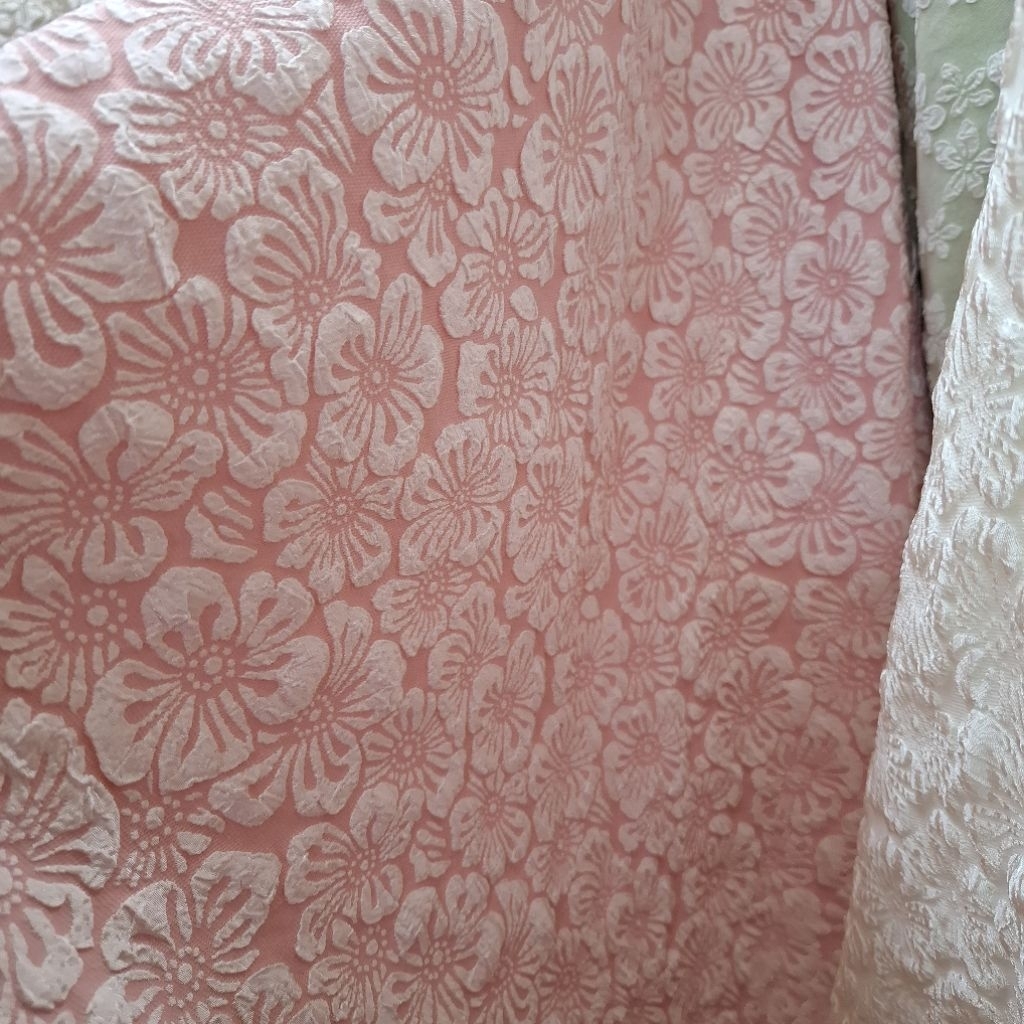 MURAH kain jacquard embos fukoro // arahan gamis, mukena, dress