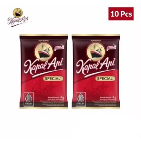 

(10 pcs) Kopi Kapal Api Special mini tanpa gula 6gr - Kopi Kapal api saset