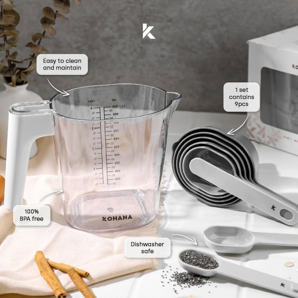 Kohana Measuring Cup and Measuring Spoon Set