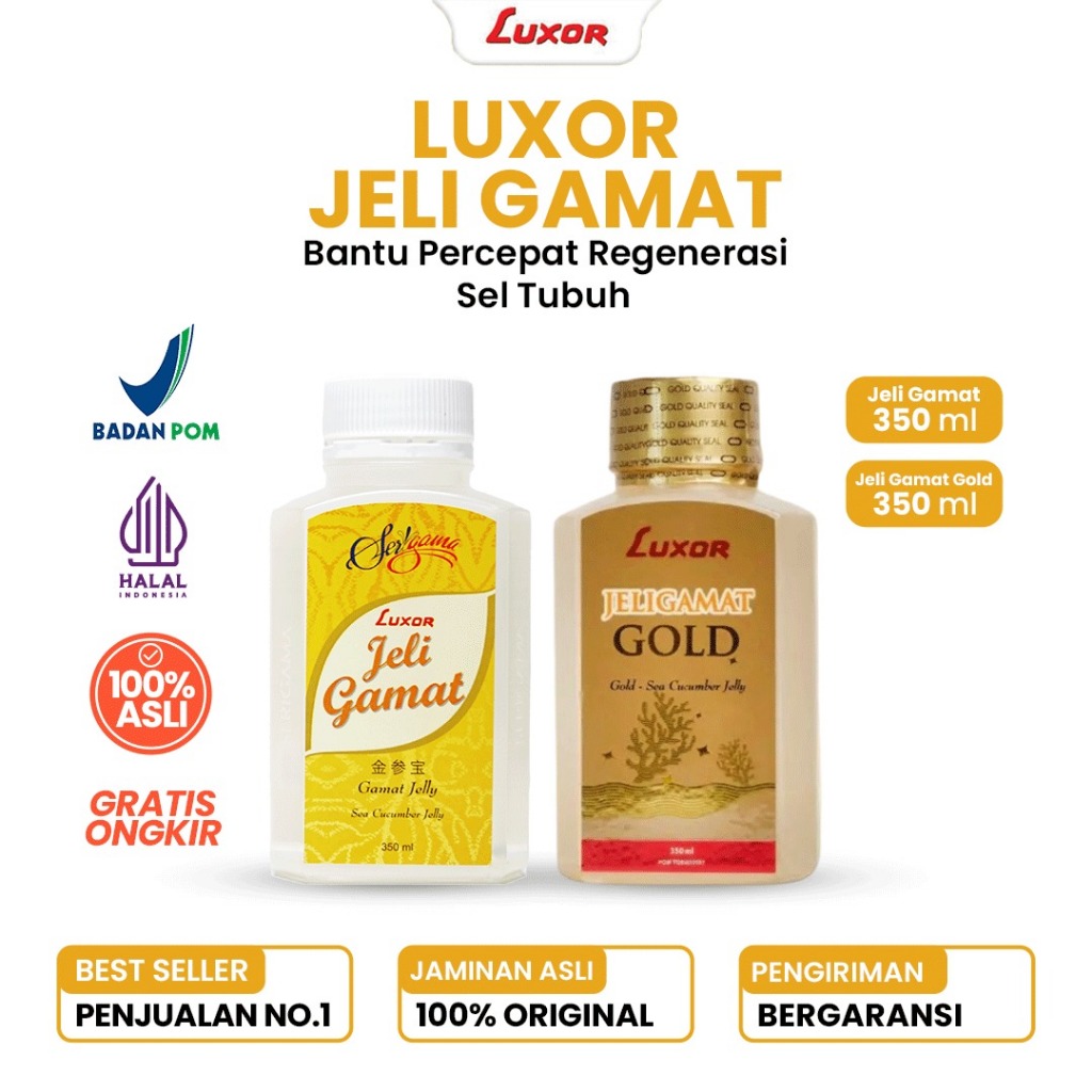 Bundling Luxor Jelly Gamat 350ml + Gold Jelly Luxor Efektif Atasi Asam Lambung 350-Ml