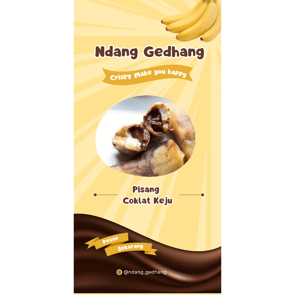 

Pisang Coklat Keju Lumer Enak