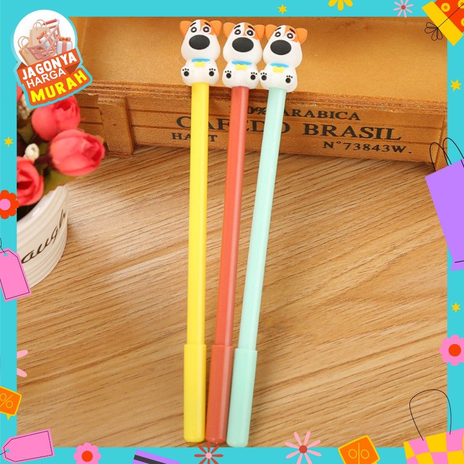 

JHM Pulpen Gel Karakter Puppy Lucu 0.5mm Pena Motif Doggy 3d Pen Cute Student Alat Tulis Kantor Sekolah Tinta Cair Ujung Lancip