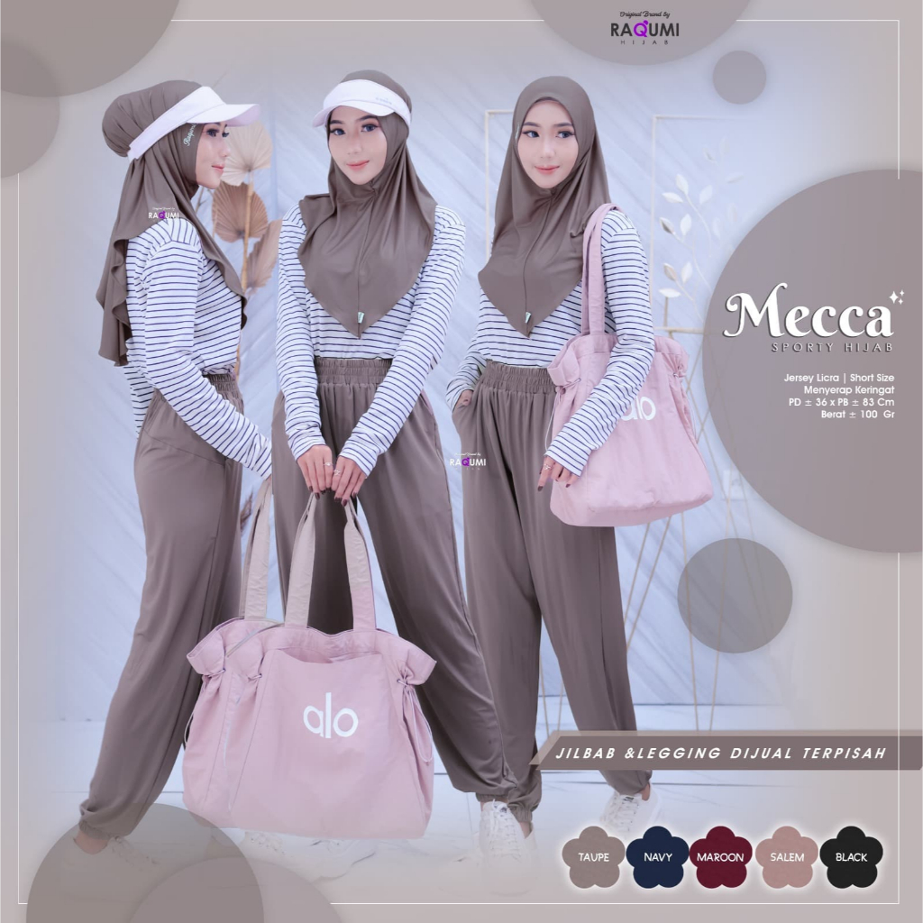 RAQUMI HIJAB - MECCA HIJAB SPORTY/HIJAB OLAHLARA JERSEY/HIJAB SPORTY PREMIUM/HIJAB SPORTY NON PET