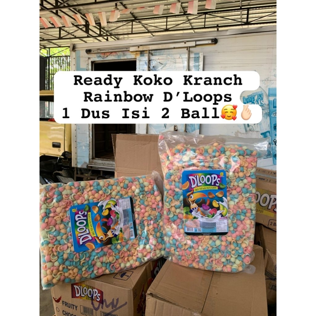 

D'LOOPS CORN PUFF (FRUIT FLAVOR CHOCOLATE FLAVOR) 500 GR