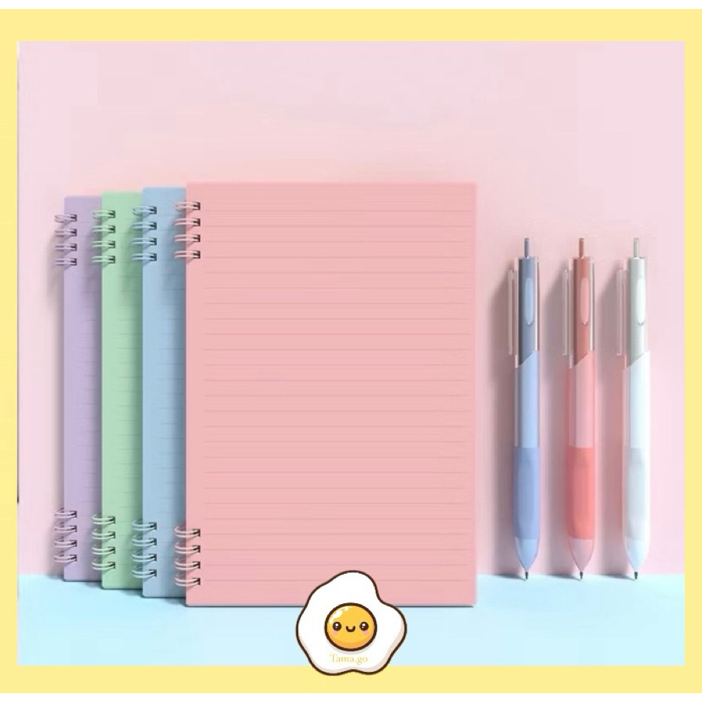 

Notebook Koil 8 Lubang A5 Warna Pastel Buku Diary Aesthetic Buku Catatan Penutup Tahan Air