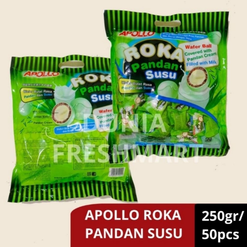 

QH [PAKET ISI 3BKS] APOLLO ROKA ISI 50PCS/300GR RASA KOKO/PANDAN/SUSU WAFER BALL BERSALUT COKELAT