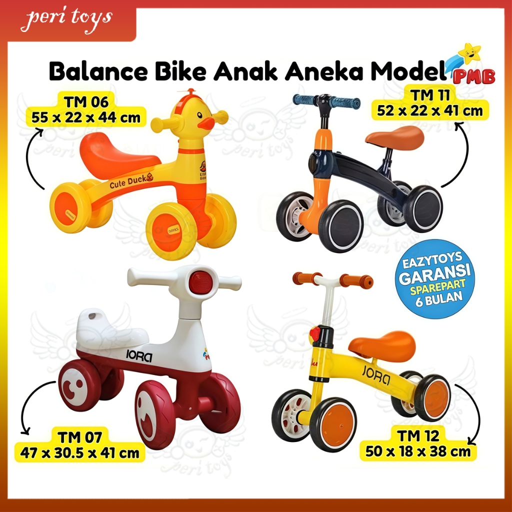 Balance Bike Push Bike Sepeda Dorong Anak PMB IORA/Mobil Anak