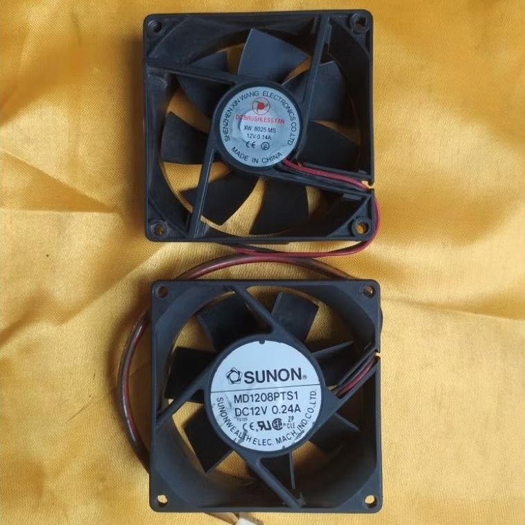 Kipas Fan DC 12v 8 x 8 cm 0,14A / 0,24A