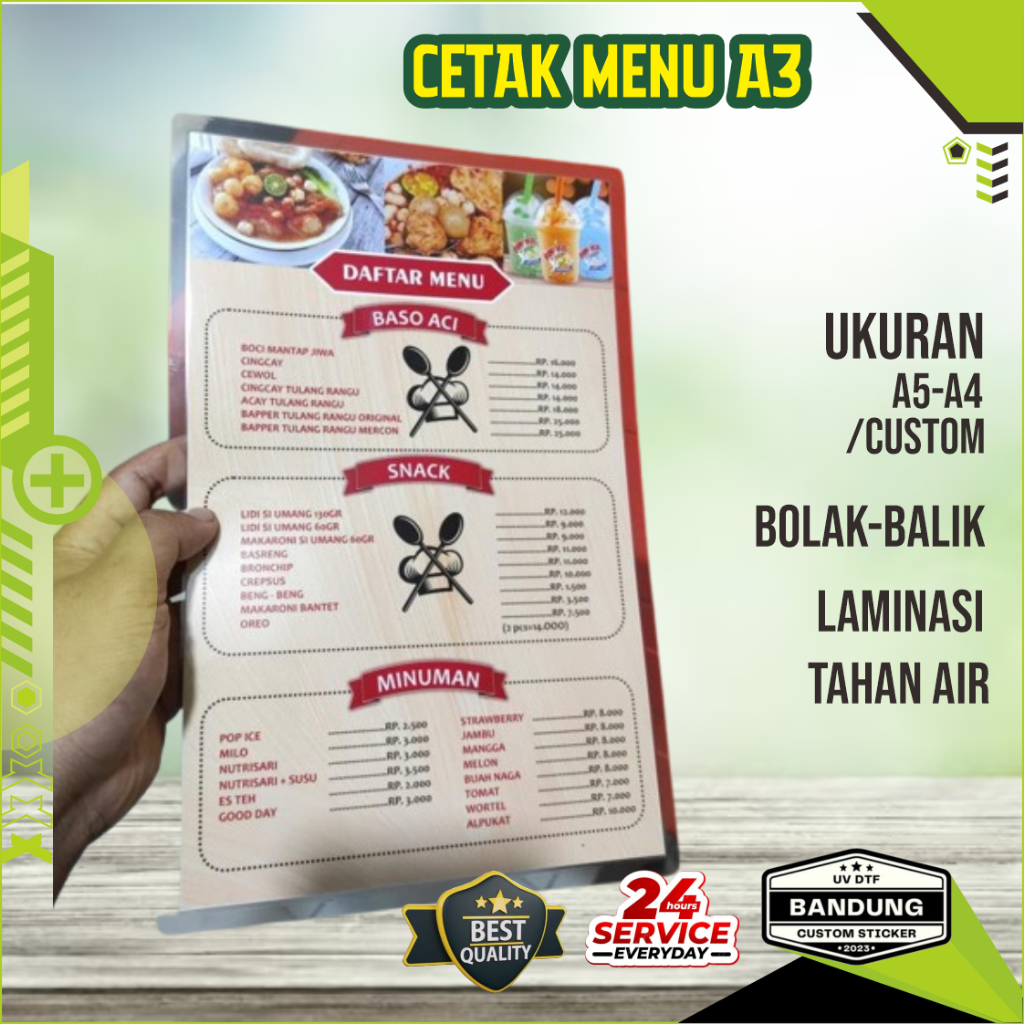 

CETAK MENU | Buku Menu | Katalog | Menu Makanan, Menu Minuman, Resto, Cafe