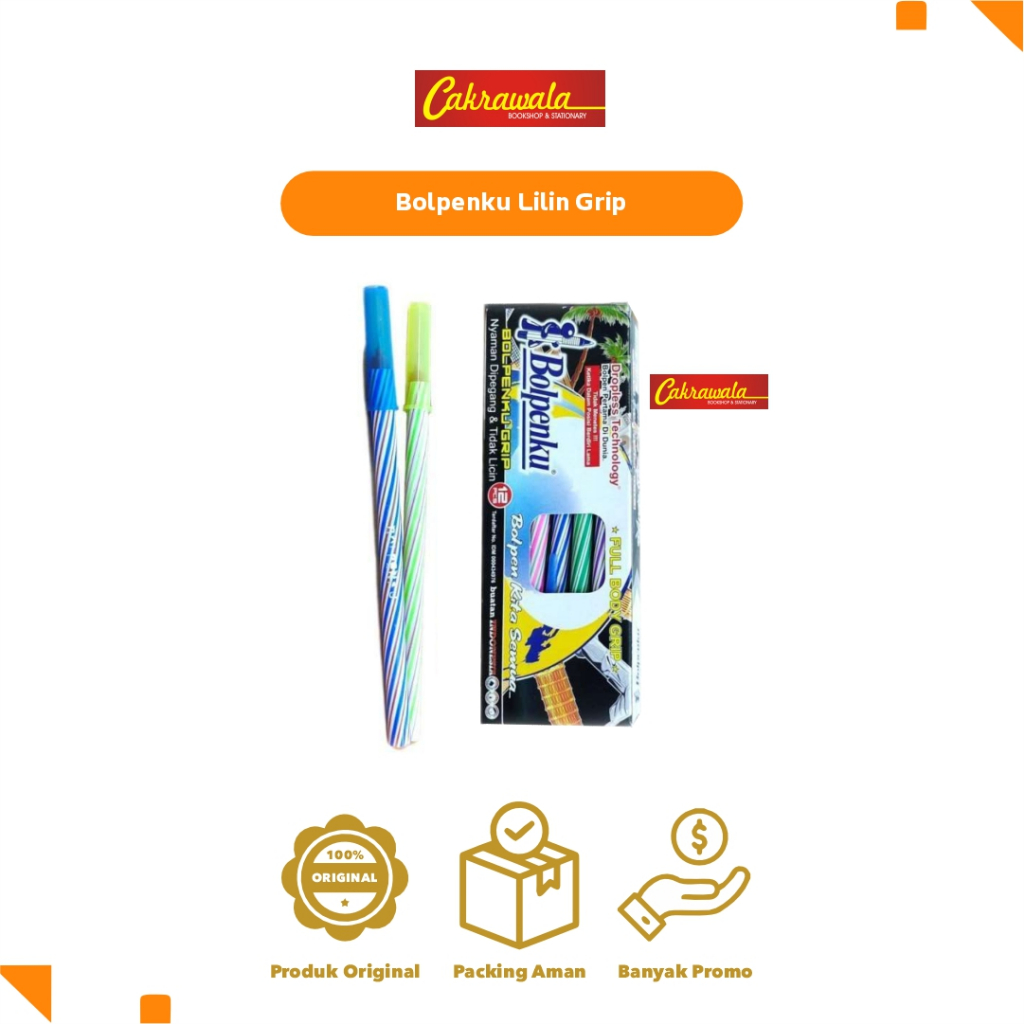 

Bolpoin Lilin Bolpenku – Pulpen Tinta Hitam Halus | Bolpoin Murah untuk Sekolah & Kantor