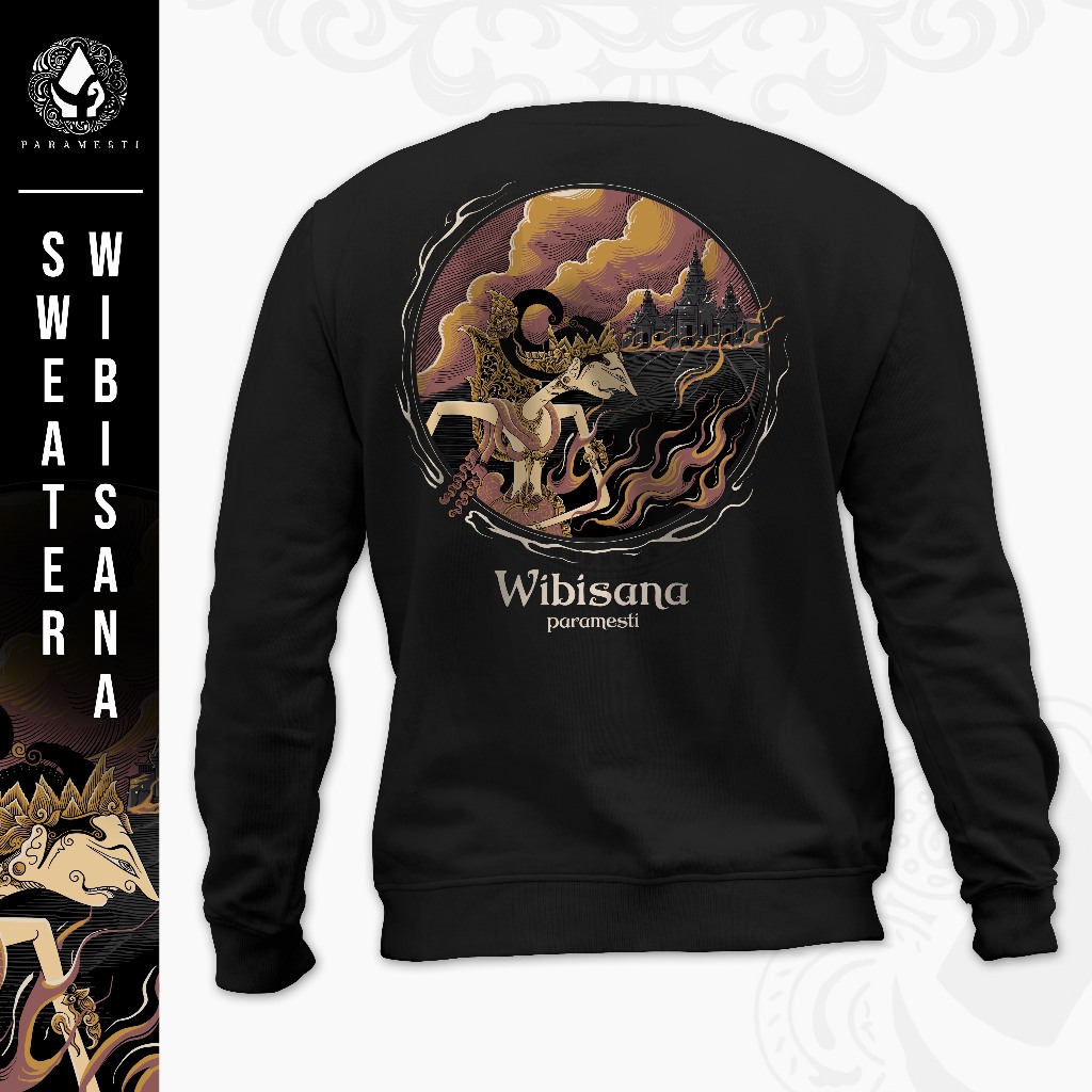 Paramesti Sweater Budaya Jawa Wibisana Budaya Wayang Distro Cewek Cowok Manual Plastisol Terbaru Est