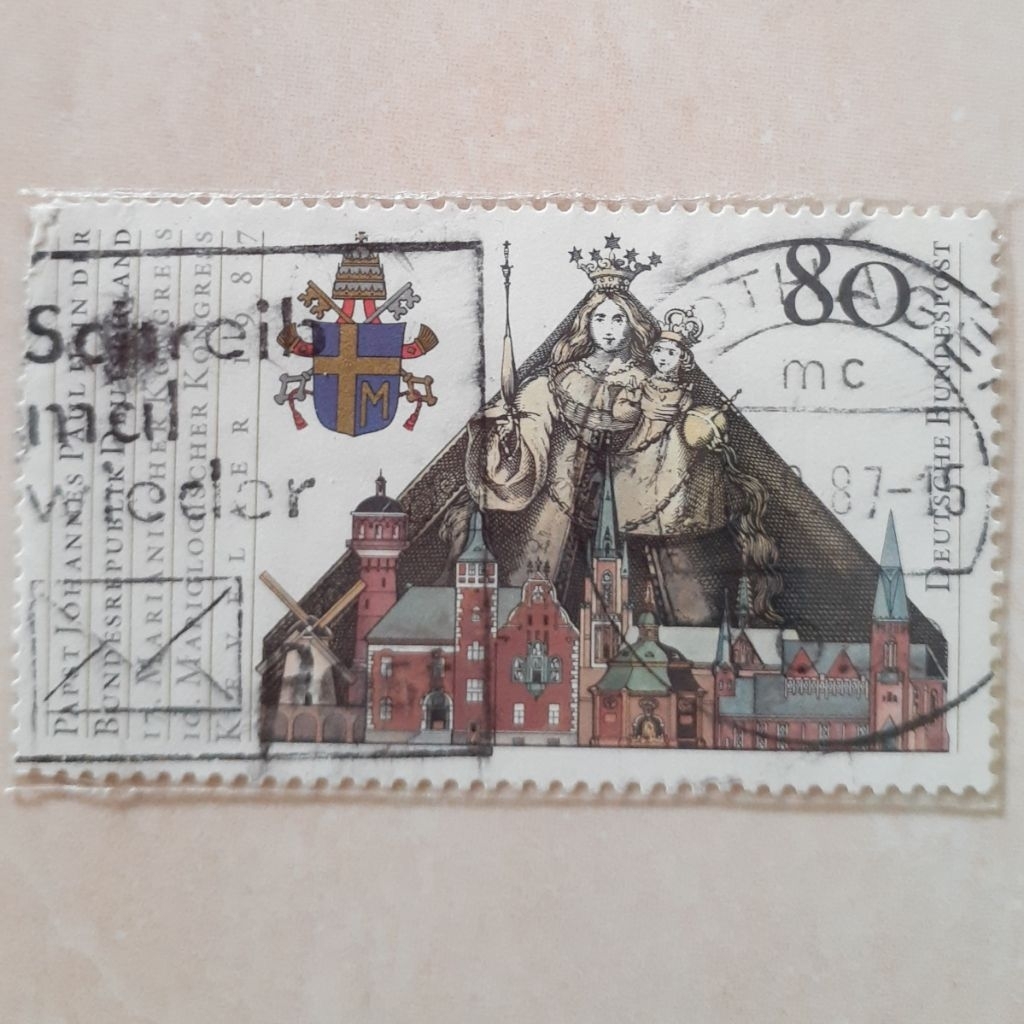 

(J2) Perangko Jerman Pope Johannes Paulus II visit Kevelaer Tahun 1987
