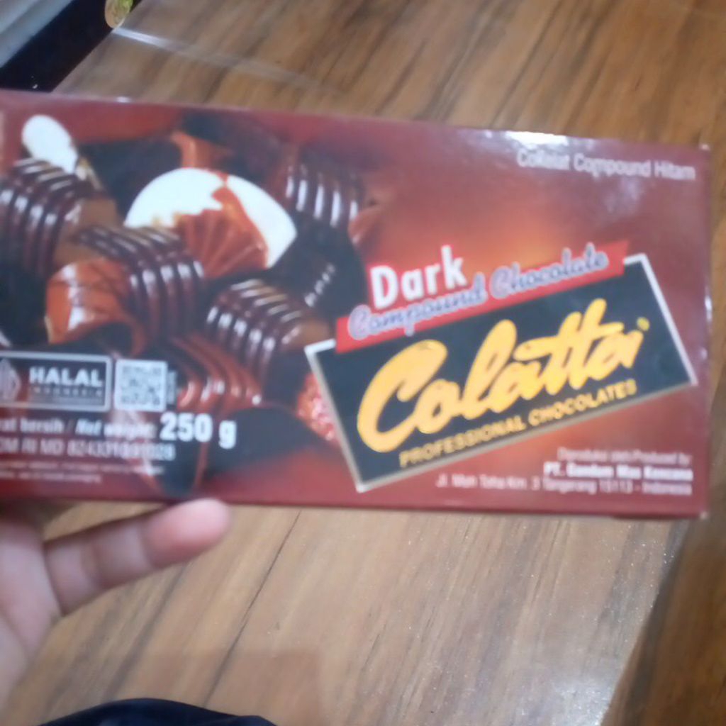 

colatta dark compound chocolate coklat dcc professional chocolates coklat compound hitam coklat batang colatta kemasan pack 250 gram, bukan kemasan repack