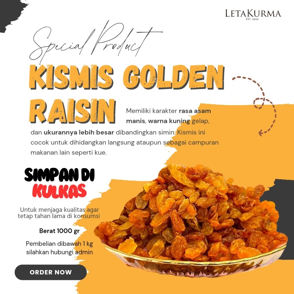 

Kismis Simin / Kismis Golden Raisin Bestseller Oleh² Haji & Umroh