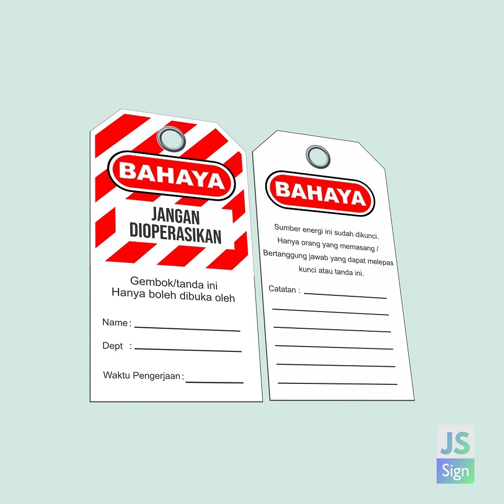 

TAG OUT LOTO OSHA - BAHAYA JANGAN DIOPERASIKAN