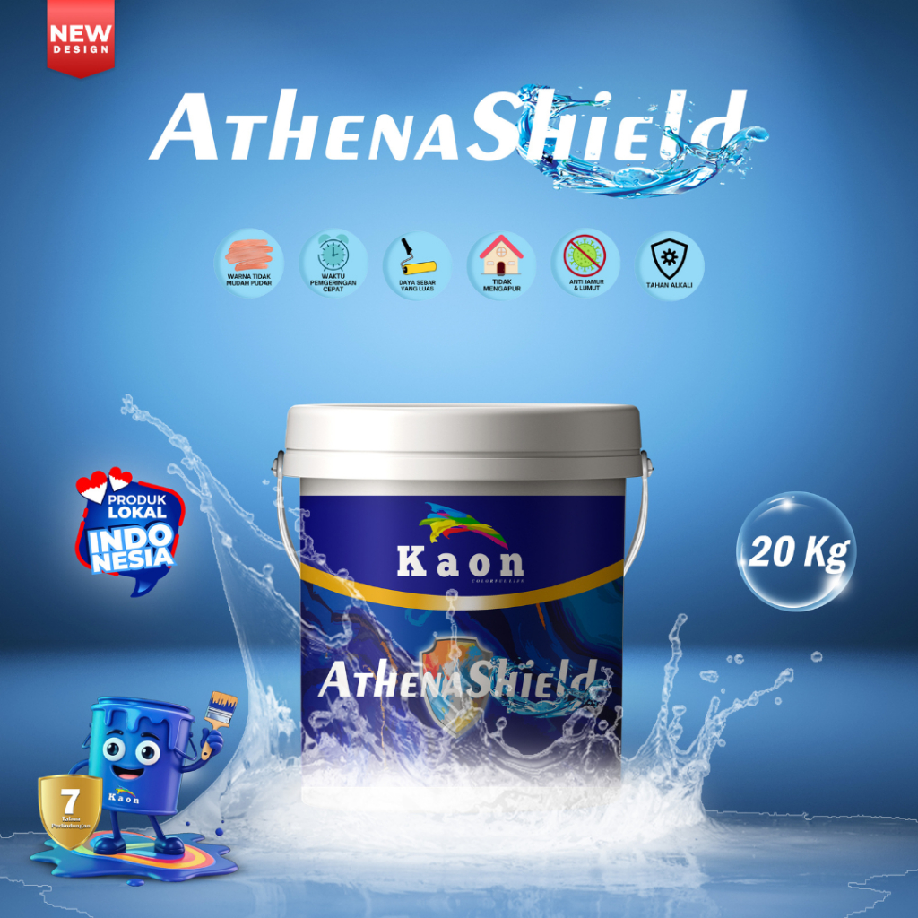 KAON - Cat Tembok 20kg Ekonomis Varian Warna Midnight Pearl Anti Luntur Dan Warna Tidak Pudar