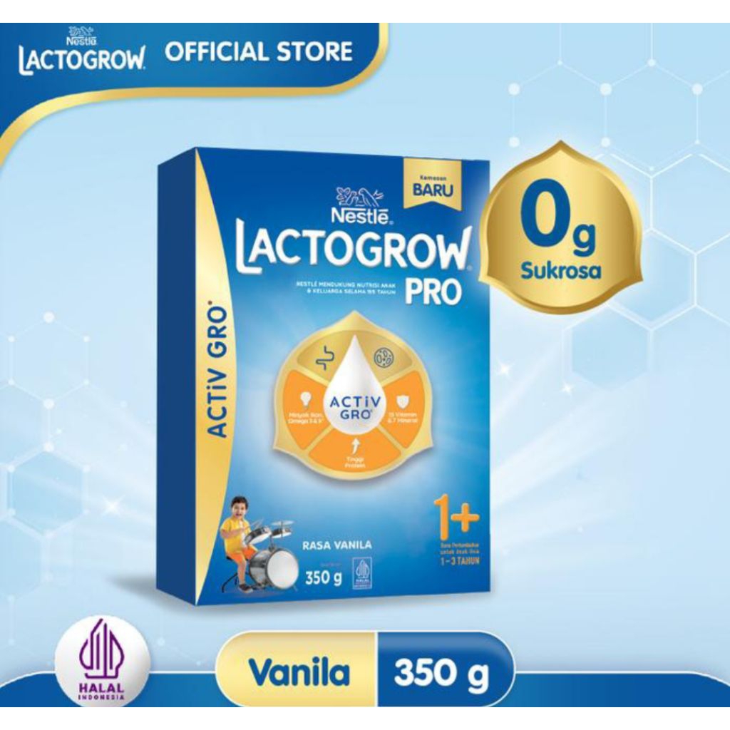 

NESTLE LACTOGROW 3 PRO 1 LACTOGROW 3 VANILA SUSU ANAK 1-3 TAHUN BOX 350 GRAM LACTOGROW 3 VANILA 1-3 TAHUN