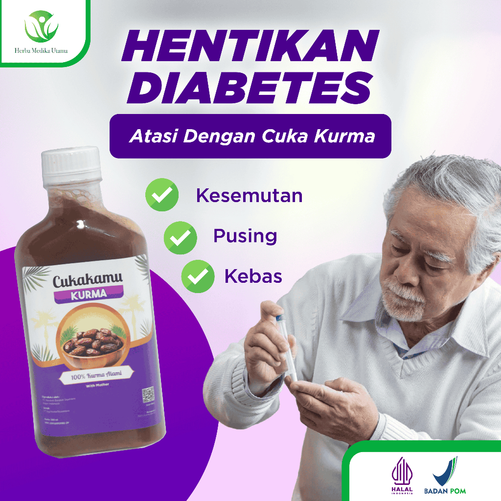 

CUKAKAMU 300ML - Cuka Kurma 100% Murni Menurunkan Kadar Gula Darah Tinggi & Tubuh Sehat Wajah Glowing