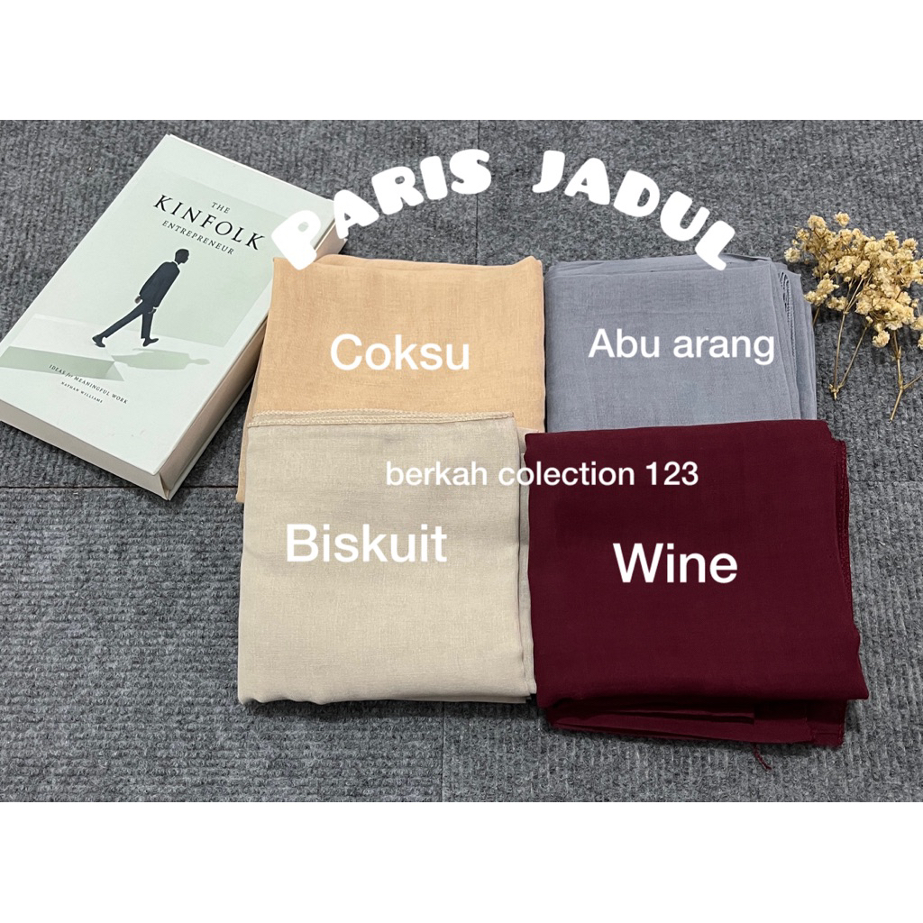 KERUDUNG PARIS POLOS JADUL SEGI EMPAT ORI #1 (VARISHA) (COD)
