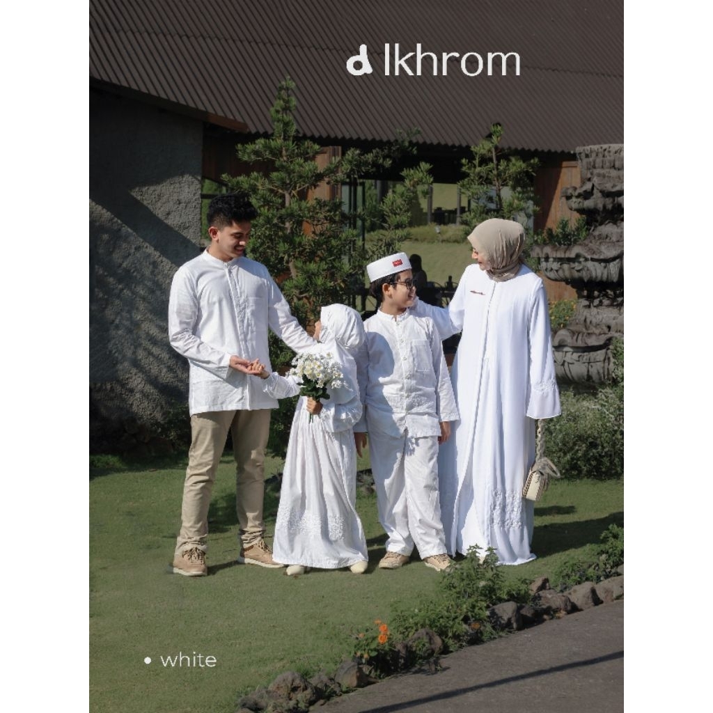 GAMIS PUTIH POLOS DANNIS D'IKHROM