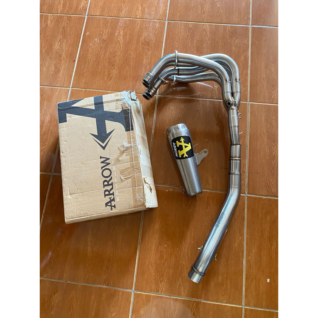 knalpot arrow prorace titanium zx25, knalpot arrow protace zx25, arrow prorace titanium