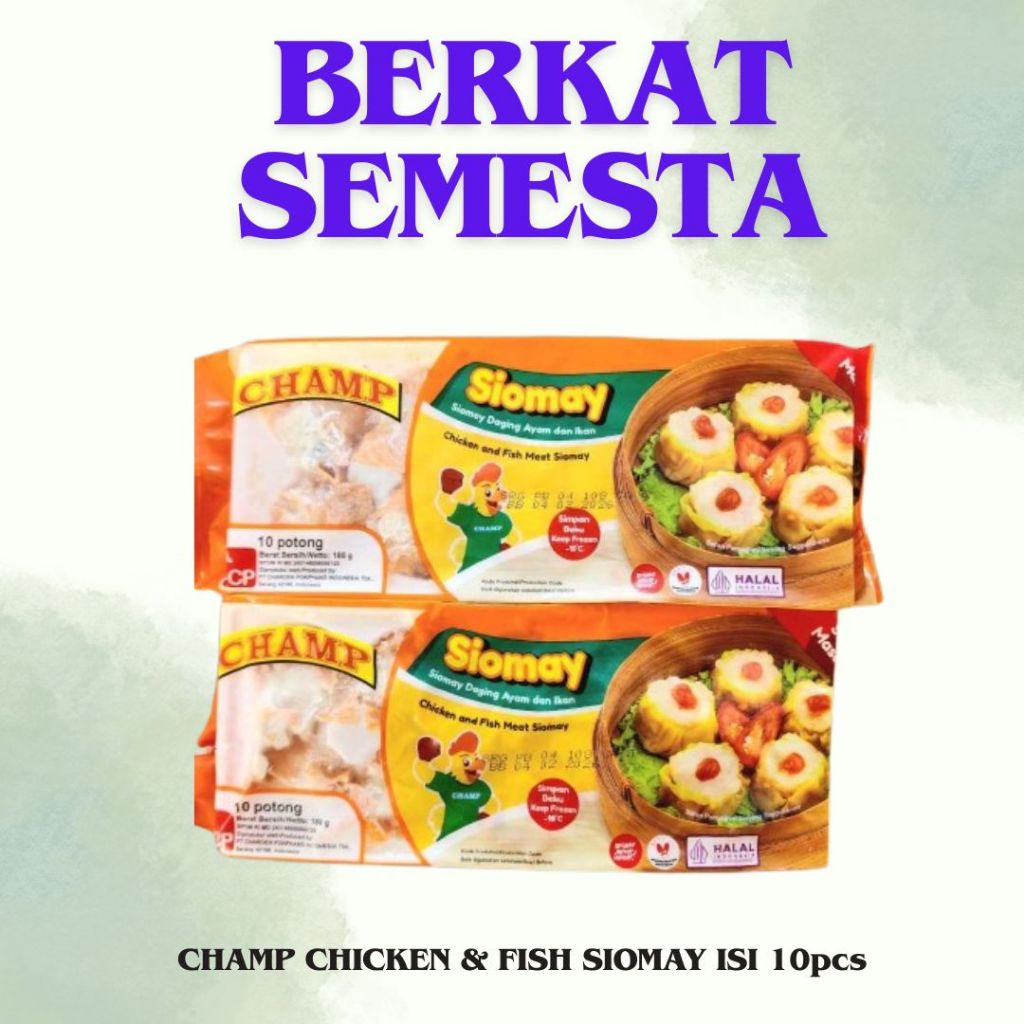 

CHAMP CHICKEN & FISH SIOMAY ISI 10pcs