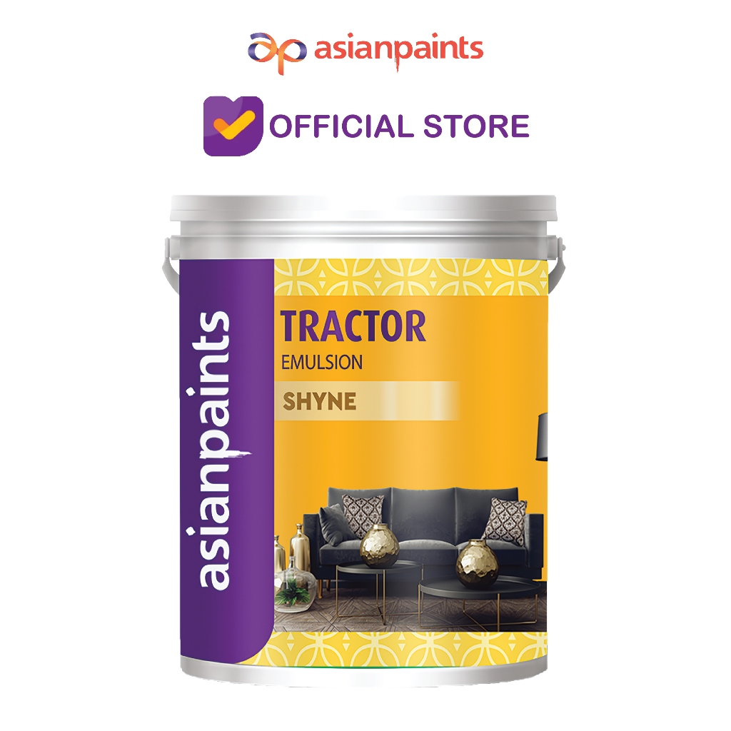 Cat Tembok Dalam Asian Paint Tractor Shyne Warna Putih 5 Kg