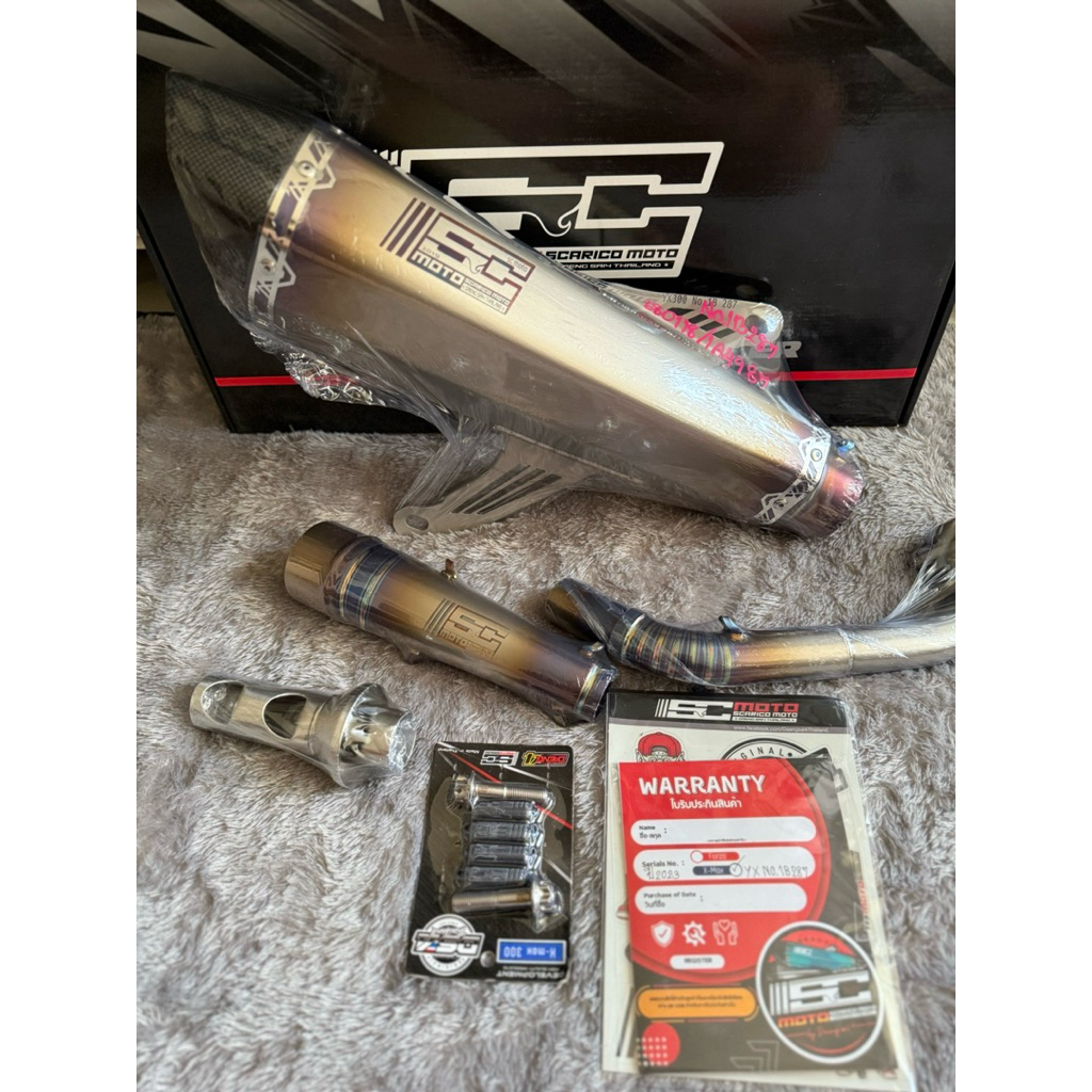TERMURAH KNALPOT SC MOTO TITANIUM XMAX OLD / NEW FULLSET ORIGINAL THAILAND