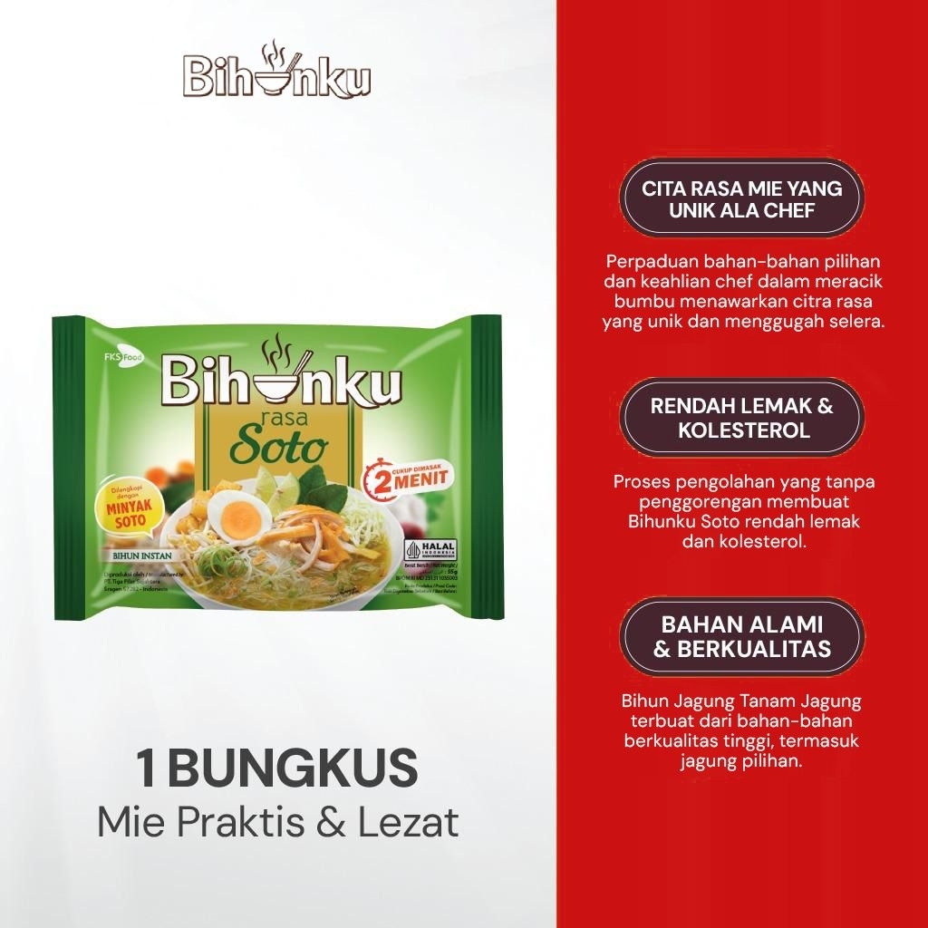 

Bundling - Bihunku Instan - Soto - 55gr - 12pcs