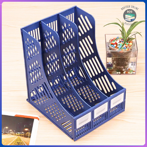 

BOS Box File Plastik 3 Susun/Box Keranjang Dokumen/Book Organizer/Rak