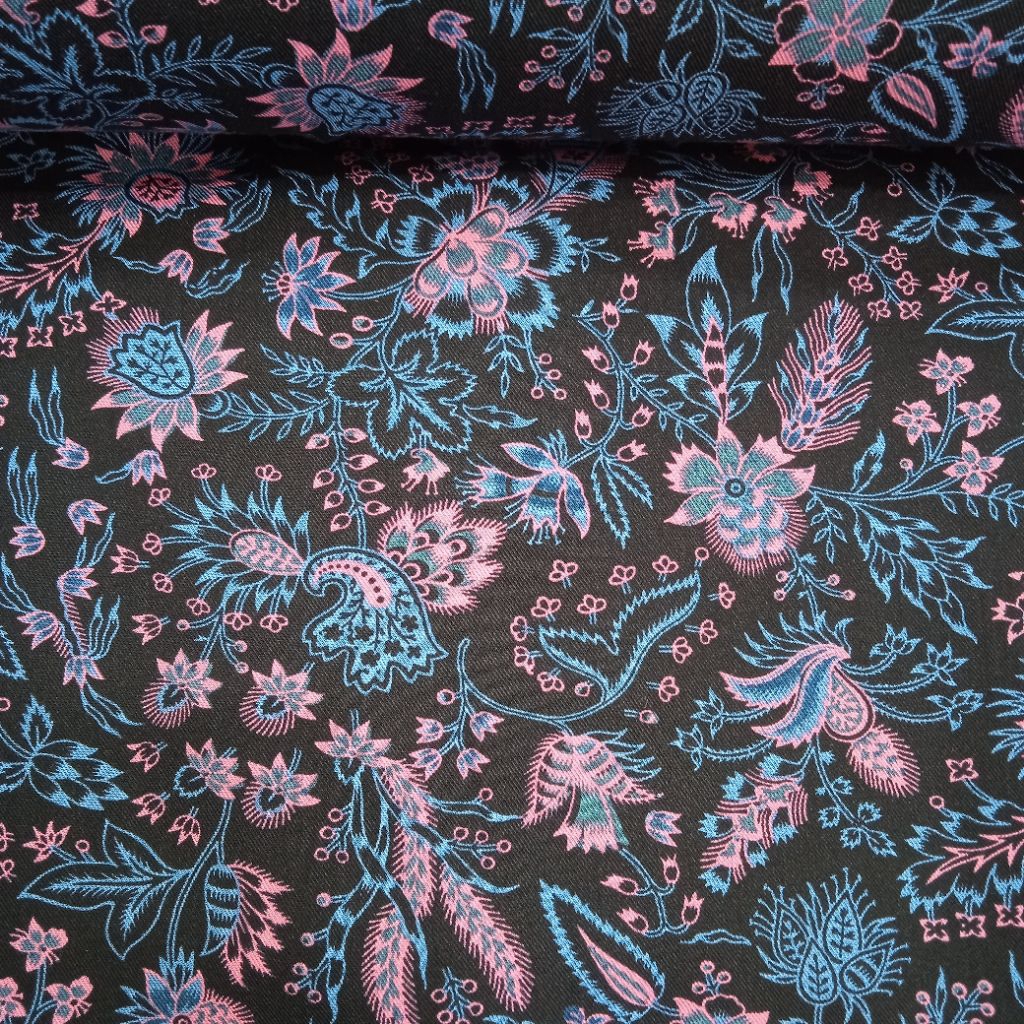 NEW KAIN RAYON TWILL PREMIUM IMPORT MOTIF BUNGA